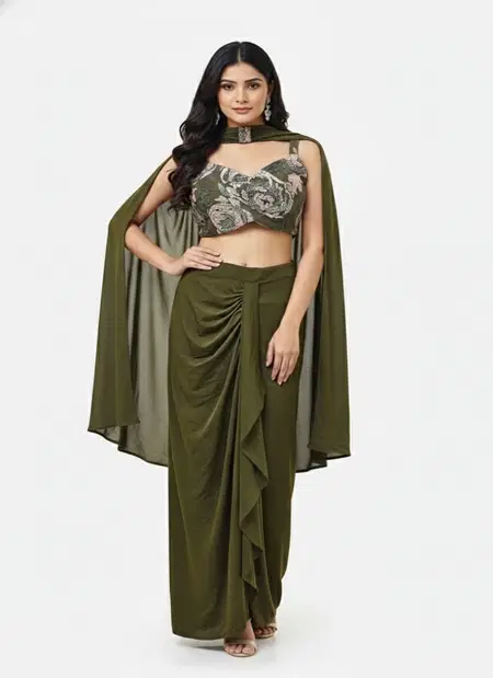AD Lycra Fancy Work Partywear Indowestern Wholesalers In Delhi